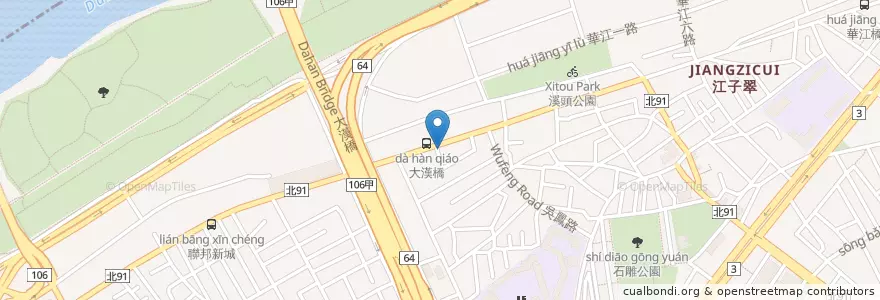 Mapa de ubicacion de 生猛活海鮮 en Taiwán, Nuevo Taipéi, 板橋區.