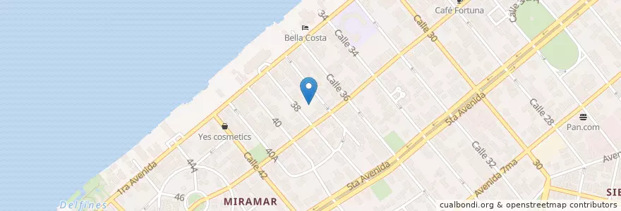 Mapa de ubicacion de Pan.com en کوبا, La Habana.