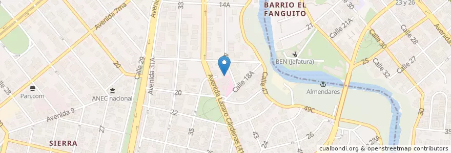 Mapa de ubicacion de Servimed en Cuba, La Habana, Playa.