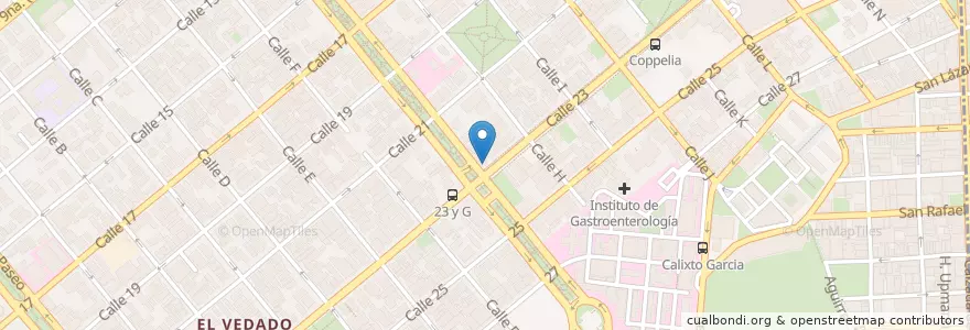 Mapa de ubicacion de Café Literario de G en キューバ, La Habana, Plaza De La Revolución.