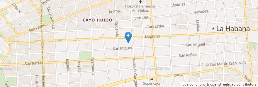 Mapa de ubicacion de Toki Ona en Kuba, Havanna, Centro Habana.