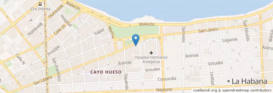Mapa de ubicacion de Convento e Iglesia de la Imaculada Concepción en كوبا, La Habana, Centro Habana.