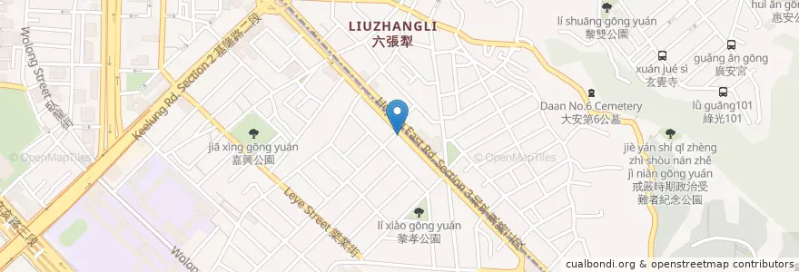 Mapa de ubicacion de 永豐商業銀行 en 台湾, 新北市, 台北市, 大安区.