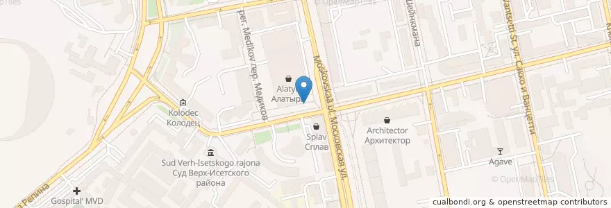 Mapa de ubicacion de ТЦ «Алатырь» en روسيا, منطقة فيدرالية أورالية, أوبلاست سفردلوفسك, بلدية يكاترينبورغ.