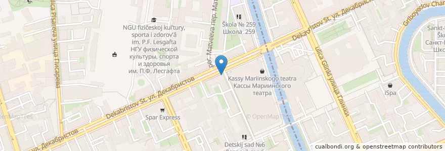 Mapa de ubicacion de Столовая en Russland, Föderationskreis Nordwest, Oblast Leningrad, Sankt Petersburg, Адмиралтейский Район, Адмиралтейский Округ.
