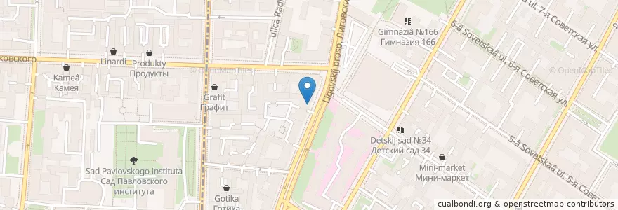 Mapa de ubicacion de Брынза en 俄罗斯/俄羅斯, Северо-Западный Федеральный Округ, 列宁格勒州, Санкт-Петербург, Центральный Район.