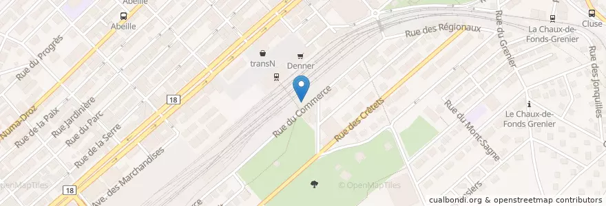 Mapa de ubicacion de Place de la Gare en Schweiz, Neuenburg, District De La Chaux-De-Fonds, La Chaux-De-Fonds.