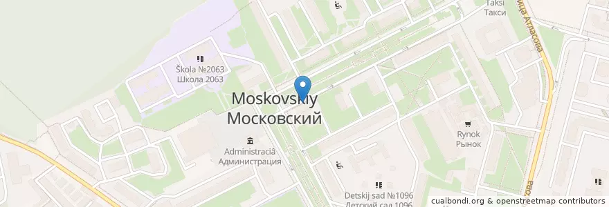 Mapa de ubicacion de Шашлычная en Rússia, Distrito Federal Central, Москва, Новомосковский Административный Округ, Поселение Московский.