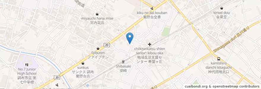 Mapa de ubicacion de Haggy en Japão, Tóquio, 調布市.