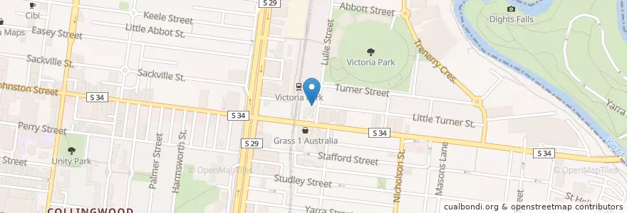 Mapa de ubicacion de Clean Choice en Austrália, Victoria, City Of Yarra.