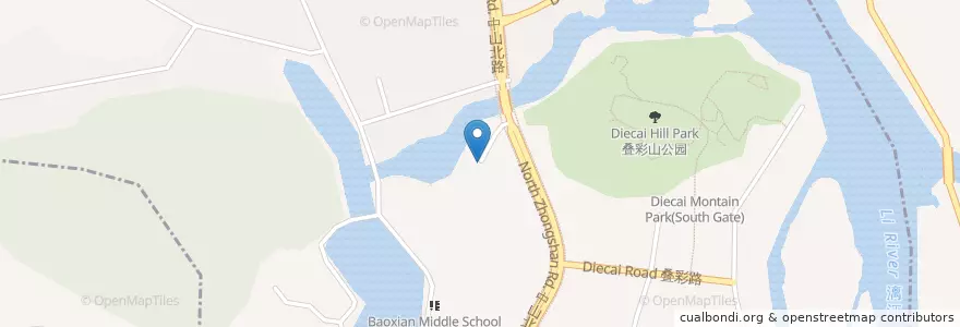 Mapa de ubicacion de 桂林小学 en Китай, Гуанси-Чжуанский Автономный Район, 桂林市, 叠彩区, 叠彩街道.