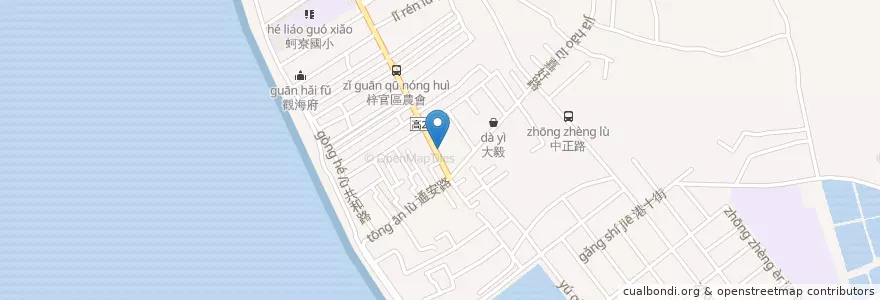 Mapa de ubicacion de 天母宮 en 臺灣, 高雄市, 梓官區.