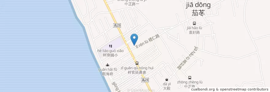 Mapa de ubicacion de 水餃王 en 臺灣, 高雄市, 梓官區.