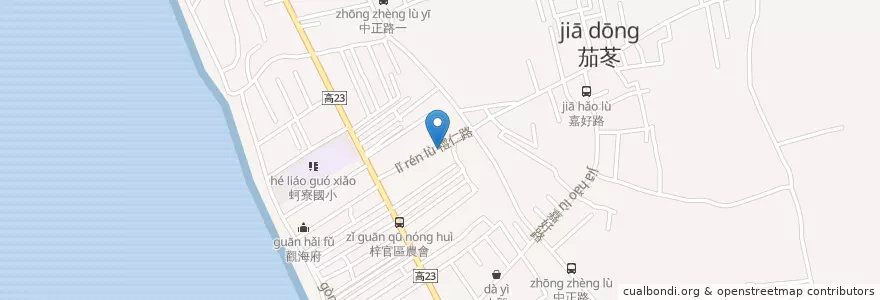 Mapa de ubicacion de 名古屋拉麵 en 台湾, 高雄市, 梓官区.