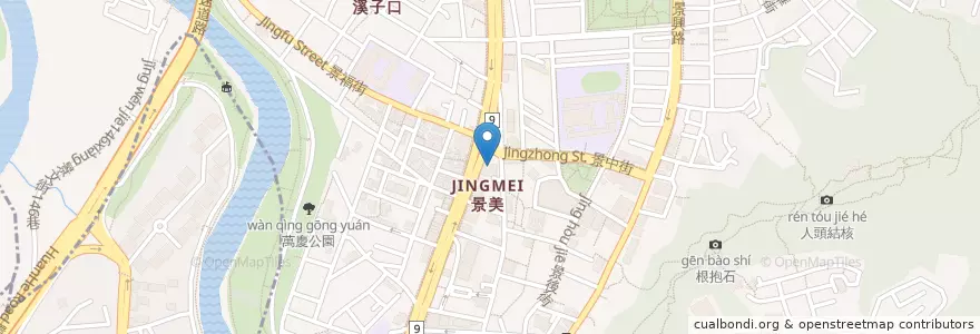 Mapa de ubicacion de 景美派出所 en 台湾, 新北市, 台北市, 文山区.