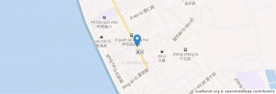 Mapa de ubicacion de 黃永富診所 en Taiwan, Kaohsiung, 梓官區.