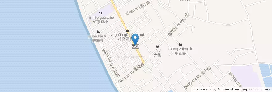 Mapa de ubicacion de 新明興西藥局 en تايوان, كاوهسيونغ, 梓官區.