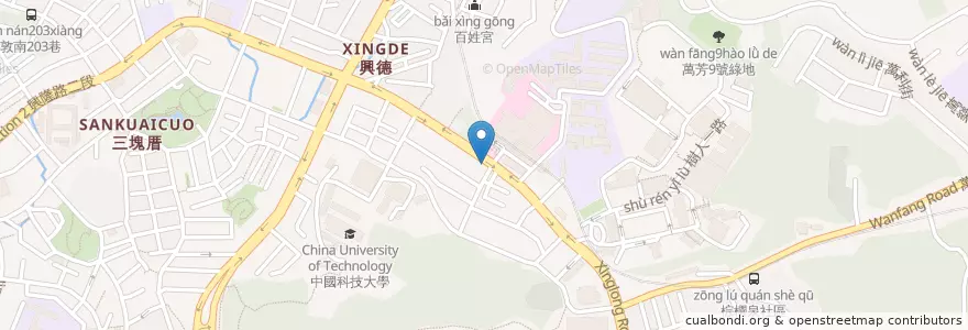 Mapa de ubicacion de 健康人生藥局 en 台湾, 新北市, 台北市, 文山区.