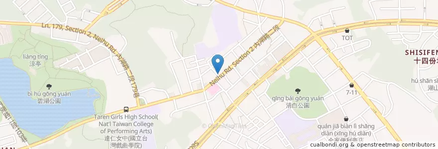 Mapa de ubicacion de 大御軒自助餐 en 臺灣, 新北市, 臺北市, 內湖區.