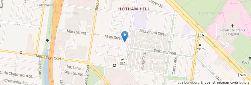 Mapa de ubicacion de St Alban's Anglican Church en Австралия, Виктория, City Of Melbourne.