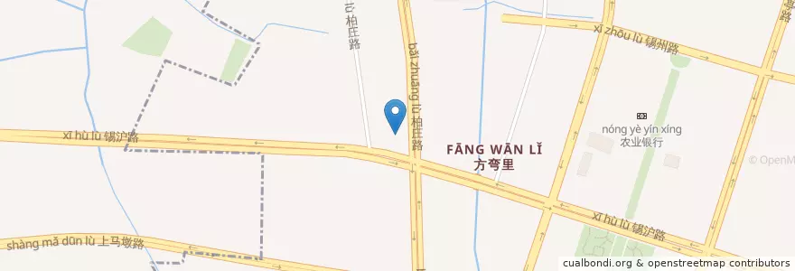 Mapa de ubicacion de 农业银行 en 中国, 无锡市, 锡山区 (Xishan).