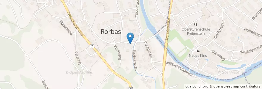 Mapa de ubicacion de Rorboz en Switzerland, Zurich, Bezirk Bülach, Rorbas.