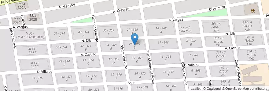 Mapa de ubicacion de 26 - 369 B en Arjantin, Salta, Capital, Municipio De Salta, Salta.