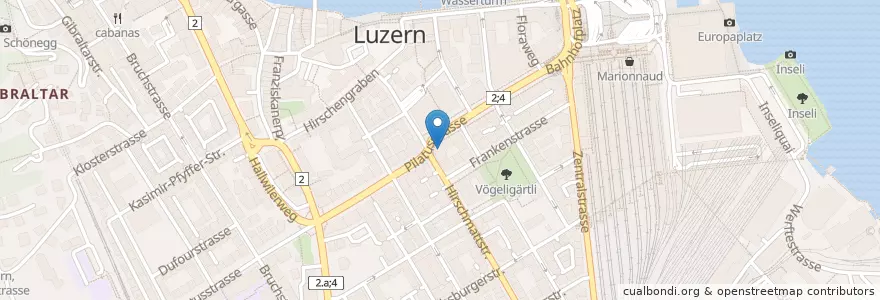 Mapa de ubicacion de La vie en rose en Switzerland, Luzern, Lucerne.