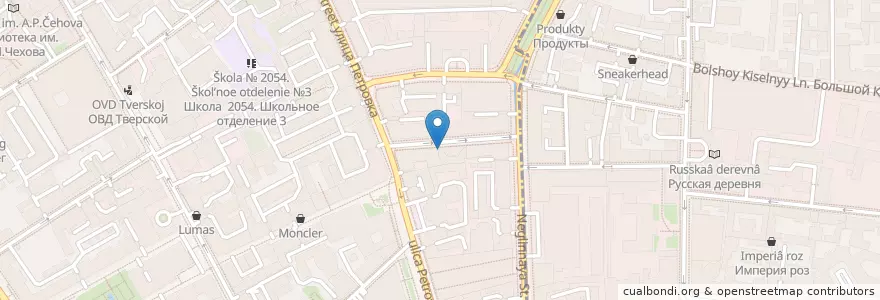 Mapa de ubicacion de Чайхона №1 en Russia, Distretto Federale Centrale, Москва, Центральный Административный Округ, Тверской Район.