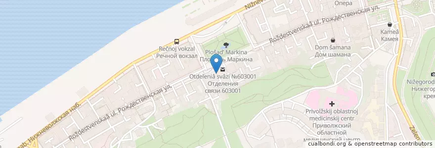 Mapa de ubicacion de Солодовъ en Rusia, Приволжский Федеральный Округ, Óblast De Nizhni Nóvgorod, Городской Округ Нижний Новгород.