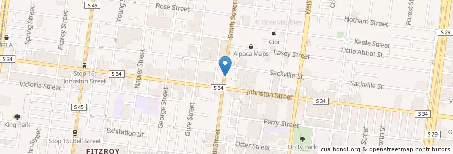 Mapa de ubicacion de SMT-30 en أستراليا, ولاية فيكتوريا, City Of Yarra.