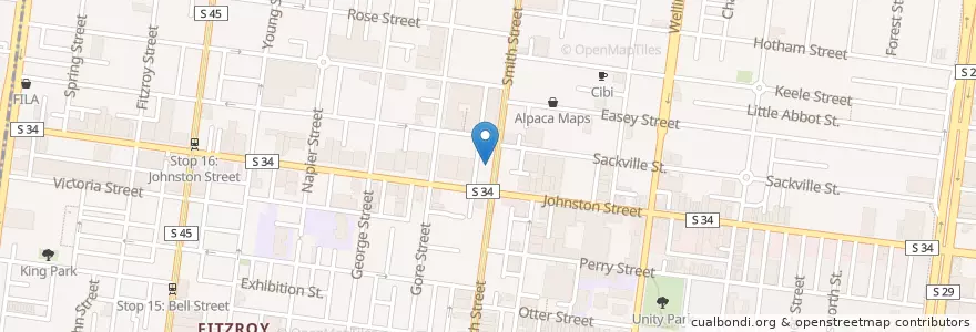 Mapa de ubicacion de Lot 347 en 오스트레일리아, Victoria, City Of Yarra.