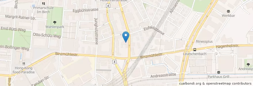 Mapa de ubicacion de Cafe & Bar Heimat en Zwitserland, Zürich, Bezirk Zürich, Zürich.