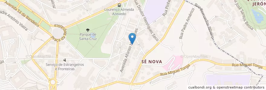 Mapa de ubicacion de Café Avenida en Portogallo, Centro, Baixo Mondego, Coimbra, Coimbra, Sé Nova, Santa Cruz, Almedina E São Bartolomeu.