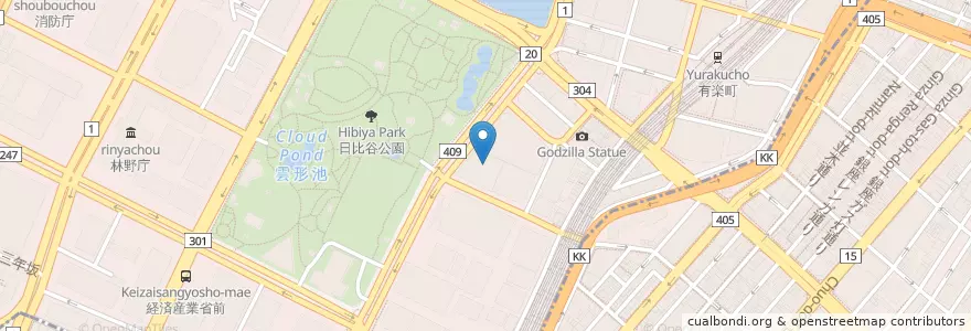 Mapa de ubicacion de 日生劇場 en Japon, Tokyo, 千代田区.