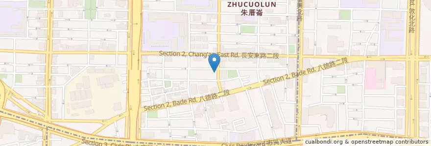 Mapa de ubicacion de 一龍園廣東燒腊 en تايوان, تايبيه الجديدة, تايبيه, 中山區.