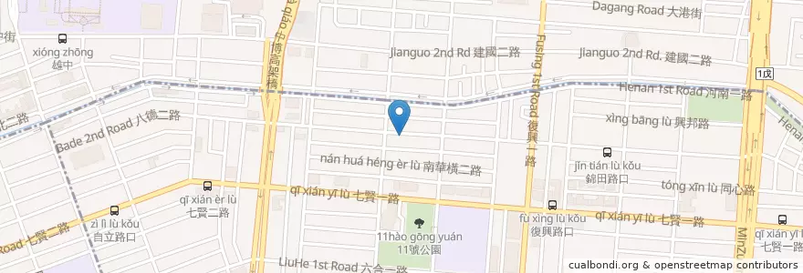 Mapa de ubicacion de 肉臊殿 en Taïwan, Kaohsiung, 三民區.