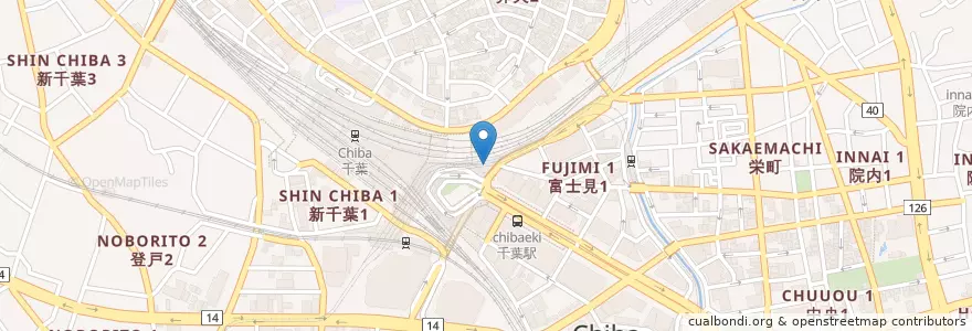 Mapa de ubicacion de 千葉駅前交番 en 日本, 千葉県, 千葉市, 中央区.