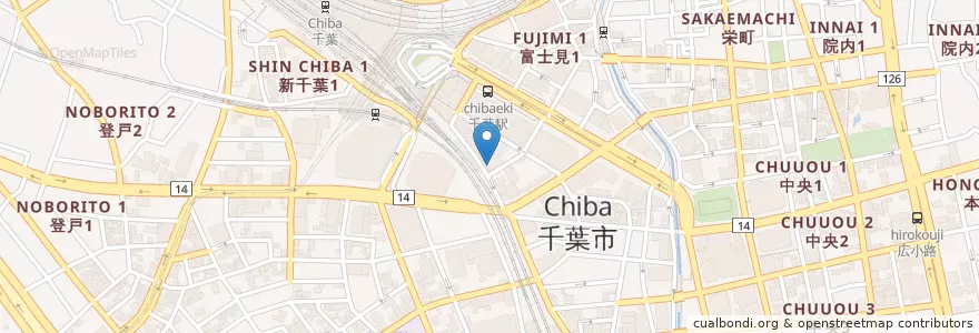 Mapa de ubicacion de マクドナルド en Giappone, Prefettura Di Chiba, 千葉市, 中央区.