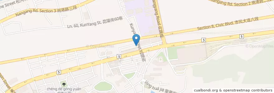 Mapa de ubicacion de 九天玄女娘娘宮 en Тайвань, Новый Тайбэй, Тайбэй, 南港區.