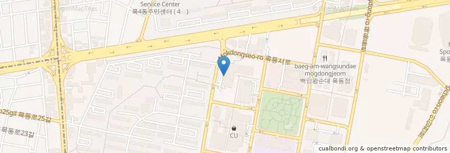 Mapa de ubicacion de 국민은행 ATM en Coreia Do Sul, Seul, 양천구, 목1동.