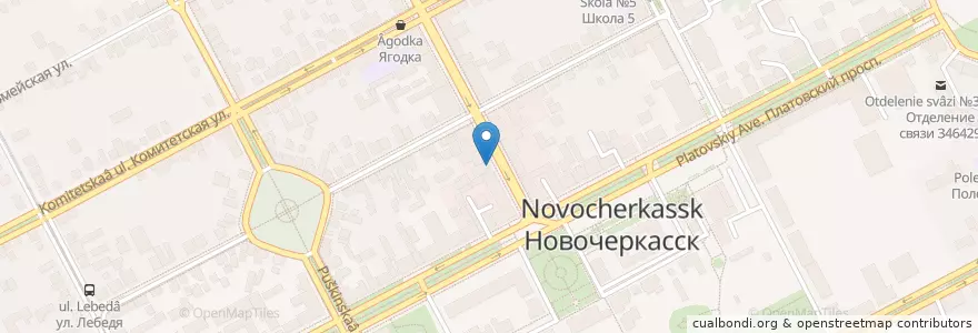 Mapa de ubicacion de Рубаи en ロシア, 南部連邦管区, ロストフ州, Городской Округ Новочеркасск.