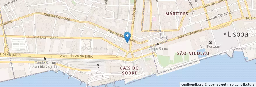 Mapa de ubicacion de Povo en 포르투갈, Área Metropolitana De Lisboa, Lisboa, Grande Lisboa, Misericórdia.