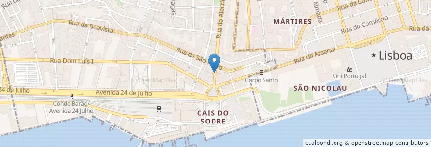 Mapa de ubicacion de Musicbox en 포르투갈, Área Metropolitana De Lisboa, Lisboa, Grande Lisboa, Misericórdia.