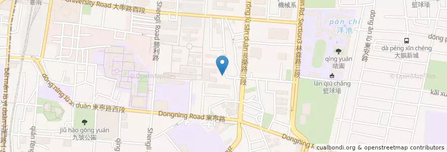 Mapa de ubicacion de 伊賀日式料理 en تایوان, 臺南市, 東區.