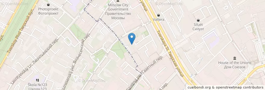Mapa de ubicacion de Союз Композиторов en Russie, District Fédéral Central, Moscou, Центральный Административный Округ, Тверской Район.
