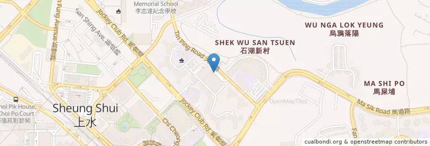 Mapa de ubicacion de 天平邨 Tin Ping Estate en China, Hongkong, Guangdong, New Territories, 北區 North District.