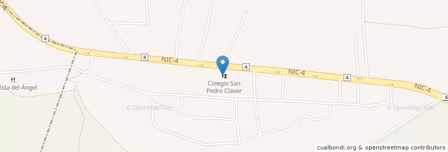Mapa de ubicacion de Colegio San Pedro Claver en Nicaragua, Masaya, Nindirí (Municipio).