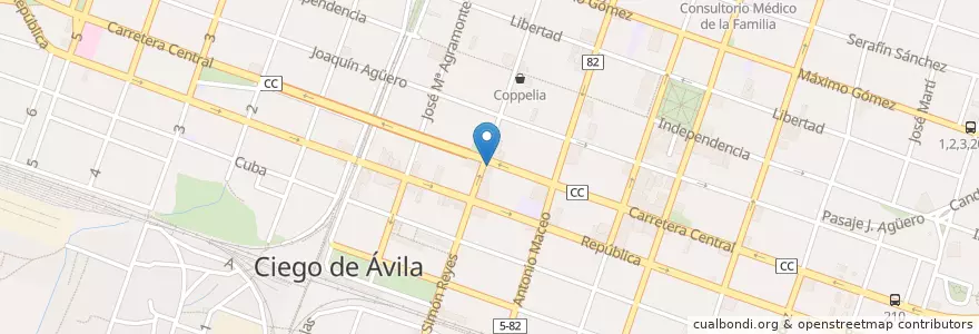 Mapa de ubicacion de El Pekin en Cuba, Ciego De Ávila, Ciego De Ávila, Ciudad De Ciego De Ávila, Ciudad De Ciego De Ávila.