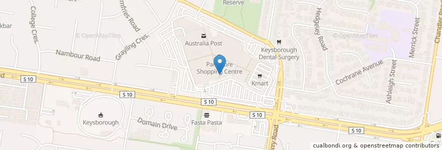 Mapa de ubicacion de Pizza Hut en 澳大利亚, 维多利亚州, City Of Greater Dandenong.